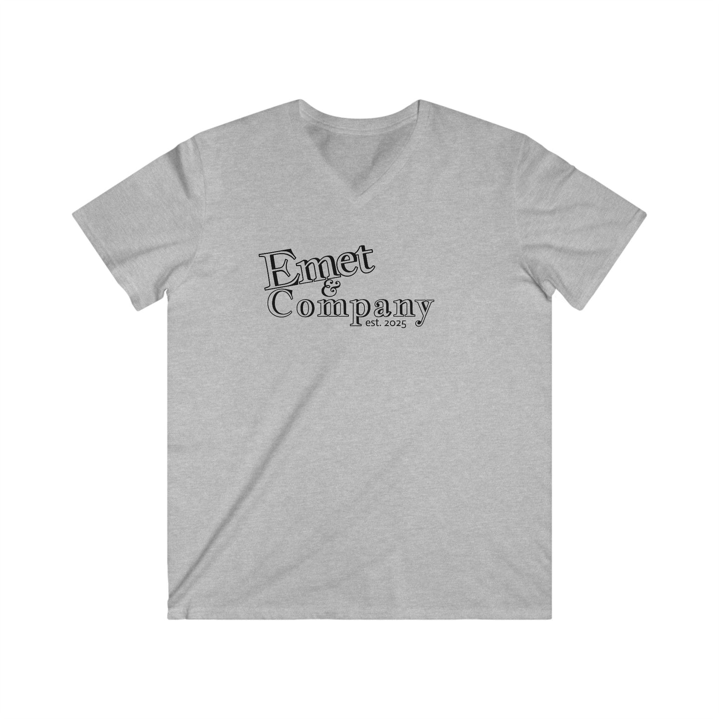 Casual V-Neck Tee with Emet & Company Design