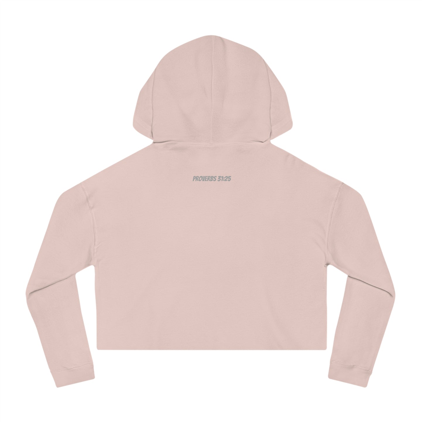 Proverbs 31:25 - She Laughs - Women’s Cropped Hooded Sweatshirt